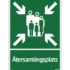 Skylt Systemtext Återsamlingsplats 297x420 mm Aluminium