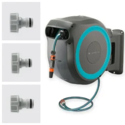 Slangbox Gardena RollUp M/L 25 m Turkos