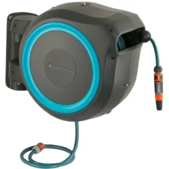 Slangbox Gardena RollUp M/L 25 m Turkos