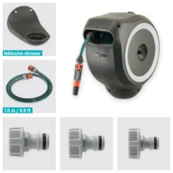 Slangbox Gardena RollUp S 15 m Vit