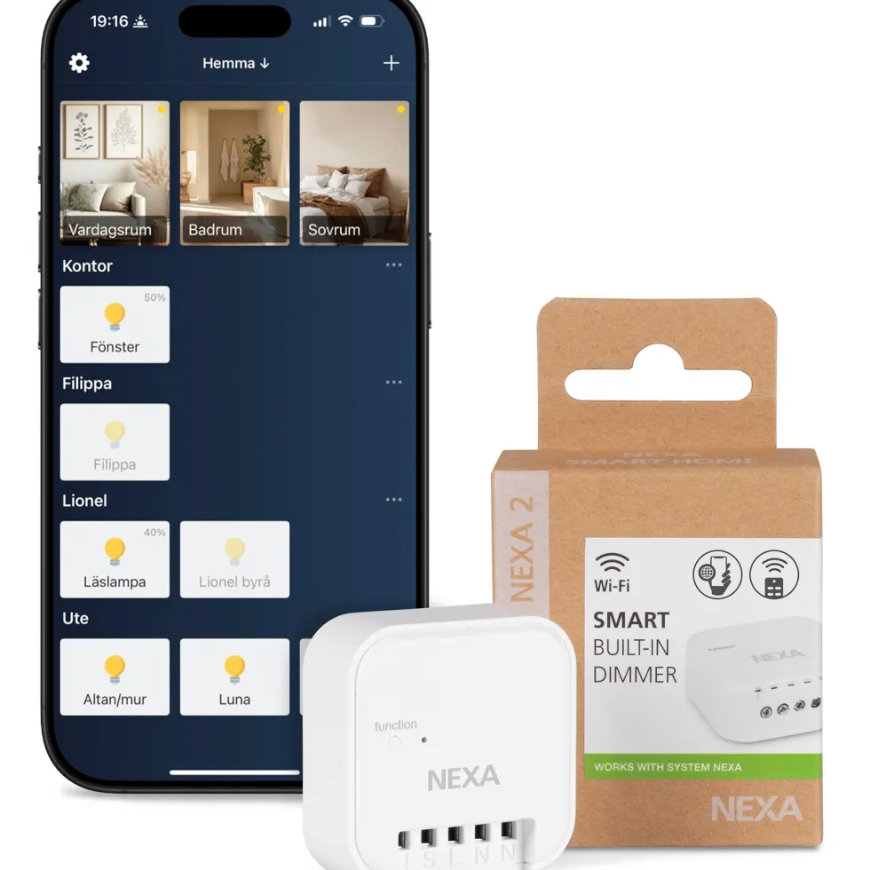Smart Inbyggnadsmottagare Dimmer Nexa WBD-01 WiFi