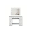 Sminkbord Scandinavian Choice Ramender Komplett med Sminkspegel, förvaring & Bordsskiva i Glas 120cm