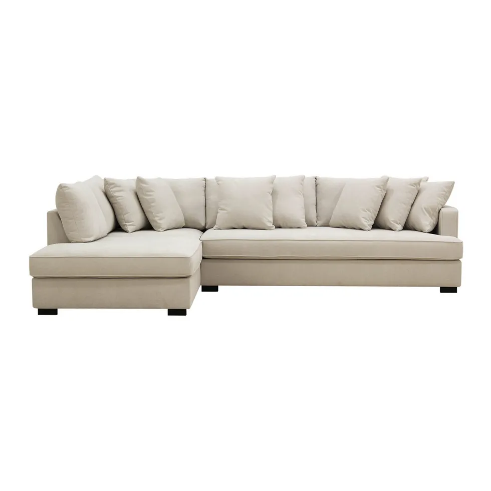 Soffa Scandinavian Choice Rossita 4-sits L-Formad Djup Schäslongsoffa med Hel Dyna