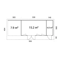 Stuga Palmako Aurelia 28,4 m² (inv. 27,1 m²)