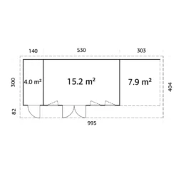 Stuga Palmako Aurelia 28,4 m² (inv. 27,1 m²)