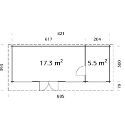 Stuga Palmako Heidi 22,8 m2