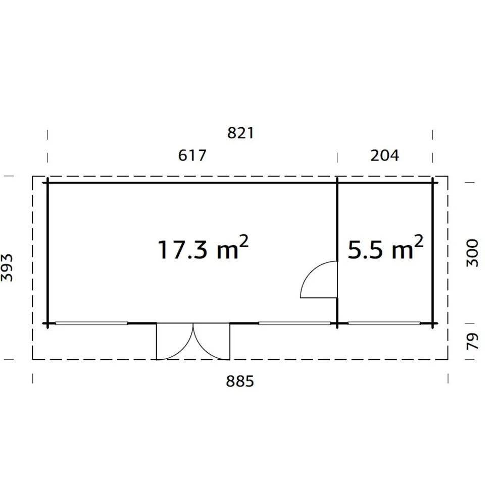 Stuga Palmako Heidi 22,8 m2