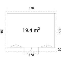 Stuga Palmako Lisandra 20,1 m² (inv. 19,4 m² )