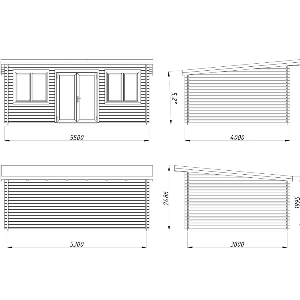 Stuga Palmako Lisandra 20,1 m² (inv. 19,4 m² )