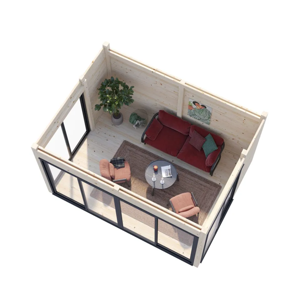 Stuga Palmako Serena 13,4 m² Set 2 Slide Plus (inv. 12,6 m²)
