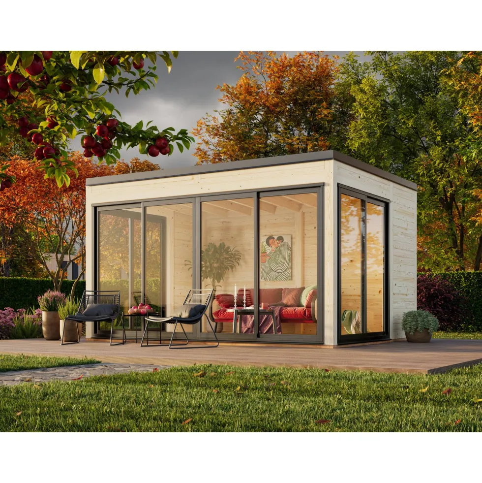 Stuga Palmako Serena 13,4 m² Set 2 Slide Plus (inv. 12,6 m²)