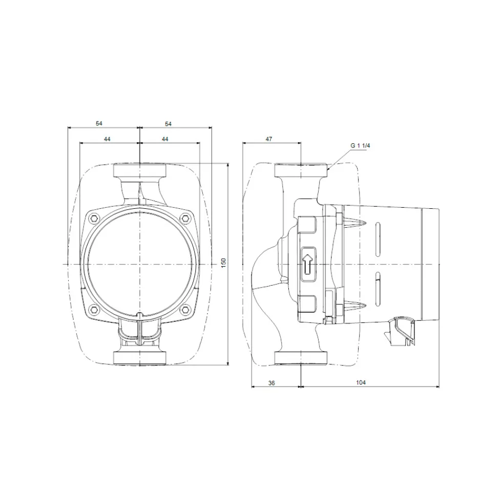 Tappvarmvattenpump Grundfos Alpha1 20-40 150 N