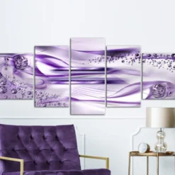 Tavla Arkiio Underwater Harp Wide Violet 5 delar