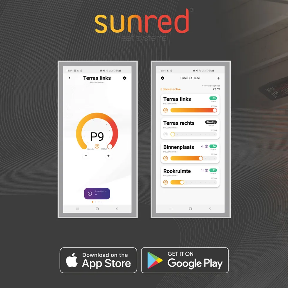 Terrassvärmare SunRed PRO25W-SMART