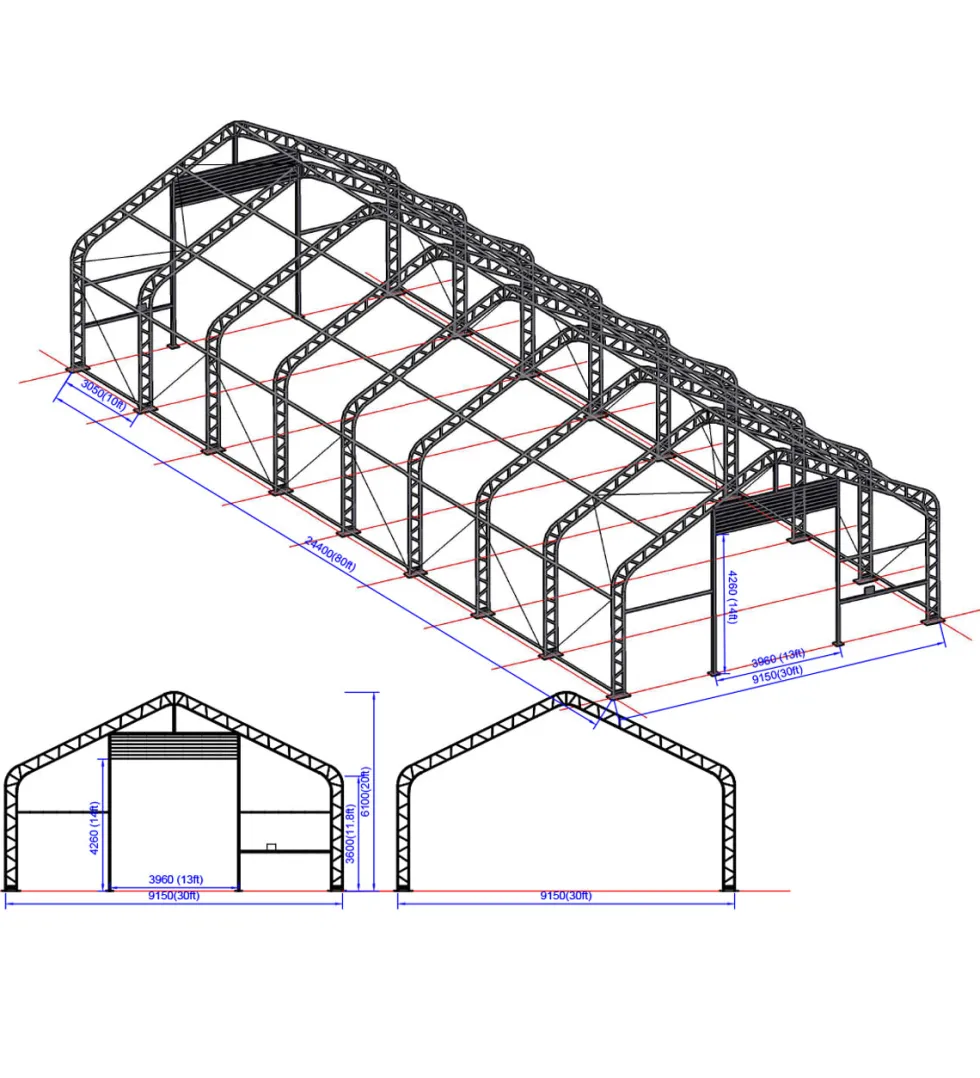 Tälthall Ranch Premium 9,15x24,4x6,1 m