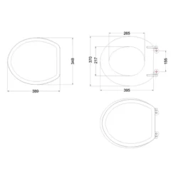 Toalettstol Burlington P2 Låg 440 mm med Mjukstängande Sits