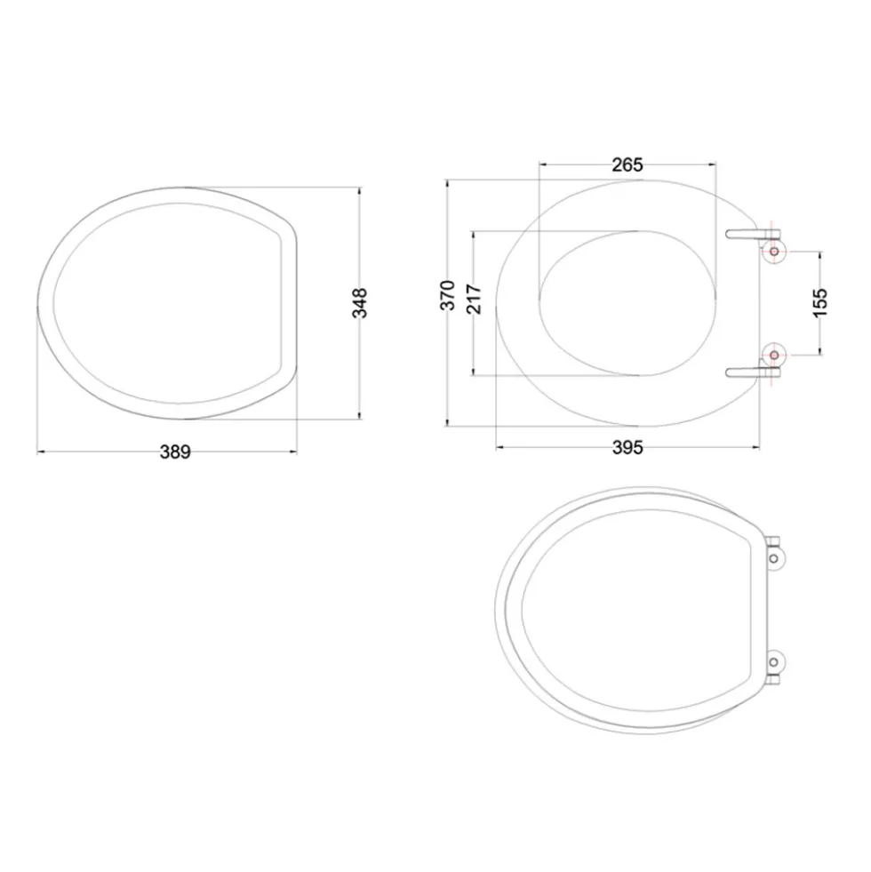 Toalettstol Burlington P2 Låg 440 mm med Mjukstängande Sits