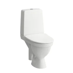 Toalettstol Laufen Kompas 825155 Rimless med öppet S-lås för Limning inkl Mjuksits
