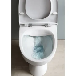 Toalettstol Laufen Kompas 825155 Rimless med öppet S-lås för Limning inkl Mjuksits
