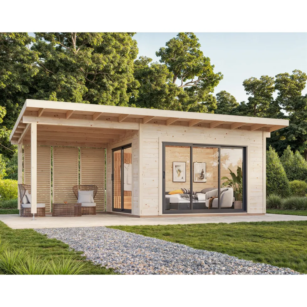 Trädgårdshus Palmako Grace 20,4 m2 (inv. 11,2 m2) med skjutpartier SlidePlus