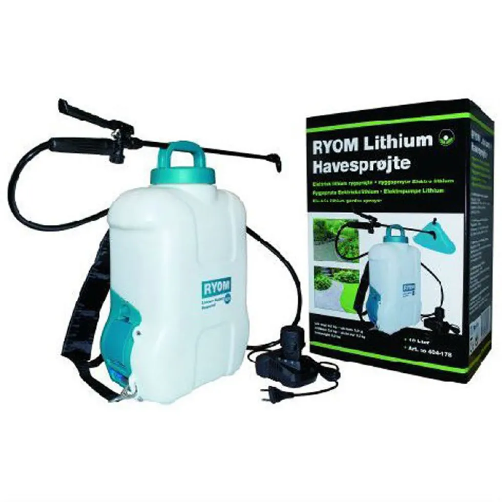 Trädgårdsspruta Ryom 10L med Batteri och Laddare för Övriga Trädgårdsredskap