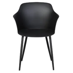 Trädgårdsstol ENVY DESIGN Camilla Svart, Modern Utemöbel i Plast, 2-pack