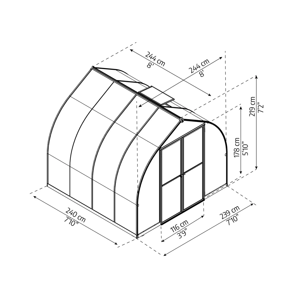 Tunnelväxthus Canopia Kivik 6 m²