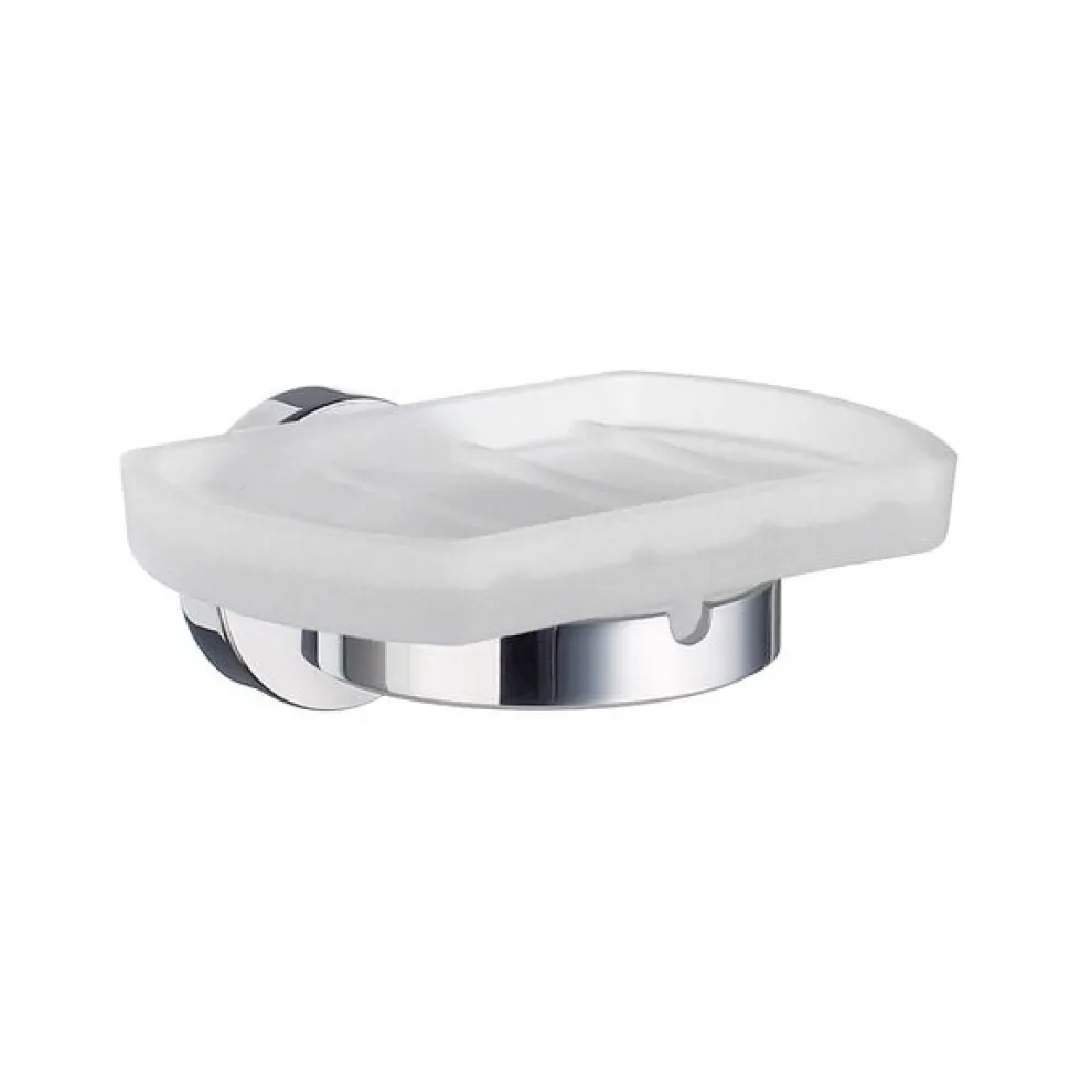 Tvålkopp Smedbo Home HK342 Krom/Frostat Glas