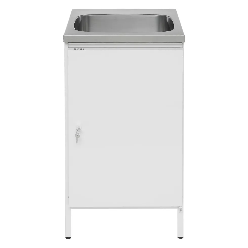 Tvättbänk Contura Steel CAB 5 Vit med Kranhål