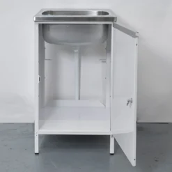 Tvättbänk Contura Steel CAB 5 Vit med Kranhål
