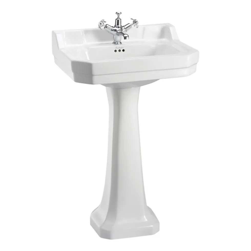 Tvättställ Burlington Edwardian med Piedestal 560 mm