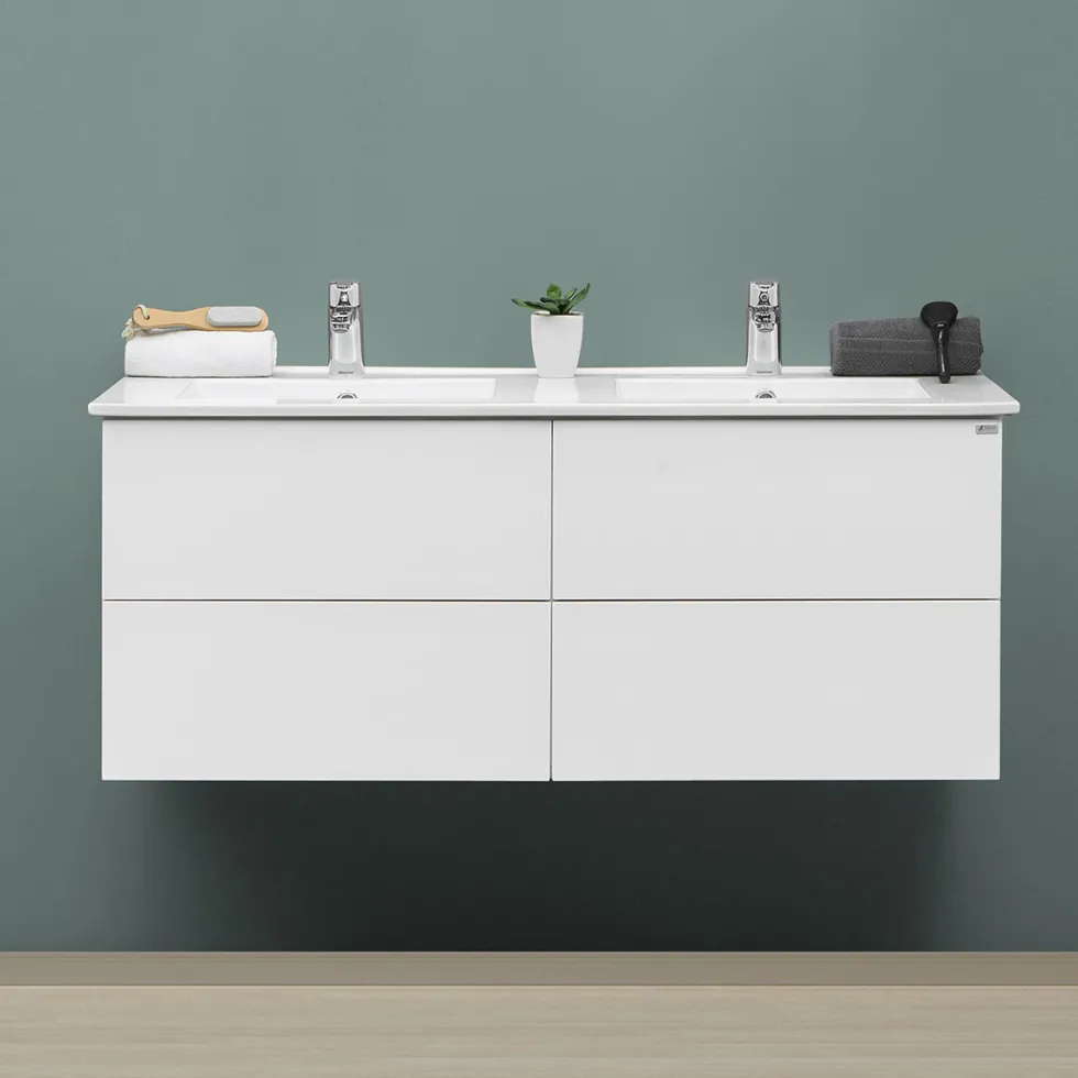 Tvättställsskåp 4AQUA Slim Med 4 Lådor
