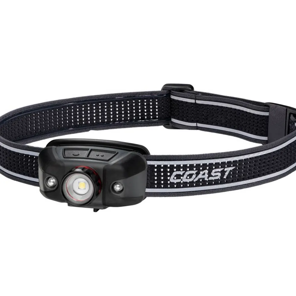 Uppladdningsbar Coast FLX40R Pannlampa med trefärgat ljus 700 lumen