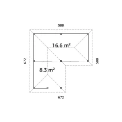 Uterum Palmako Bianca 24,9 m2 Set 222 Slide
