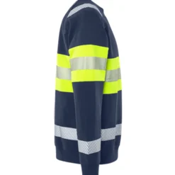 Varsel sweatshirt Fristads Stiby 7530 GKC, klass 1Storlek: XL, Varselgul/Svart