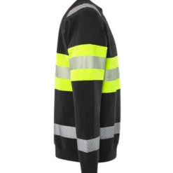 Varsel sweatshirt Fristads Stiby 7530 GKC, klass 1Storlek: XL, Varselgul/Svart