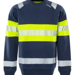 Varsel sweatshirt Fristads Stiby 7530 GKC, klass 1Storlek: XL, Varselgul/Svart