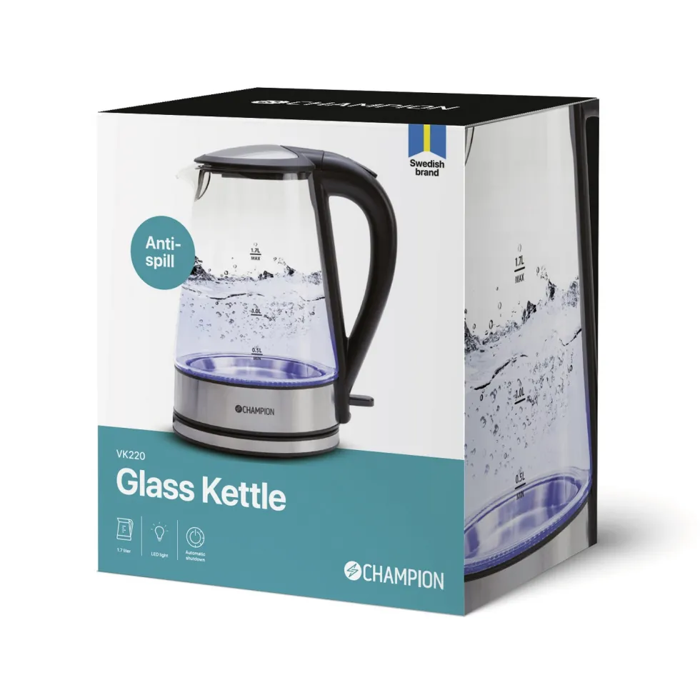 Vattenkokare Champion 1,7L VK220 Glas