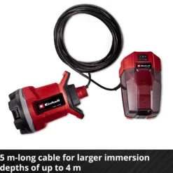 Vattenpump Einhell GE-DP 18/25 Li Utan Batteri & Laddare