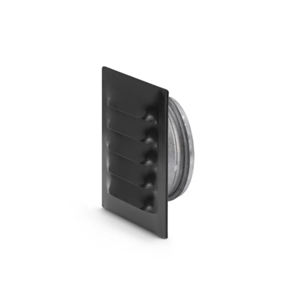 Ventilgaller Fresh Kvadratisk Med StosØ160/205x205 mm, Svart
