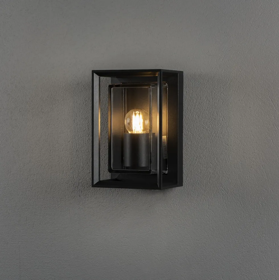 Vägglampa Gnosjö Konstsmide Brindisi Mini Svart/Klar