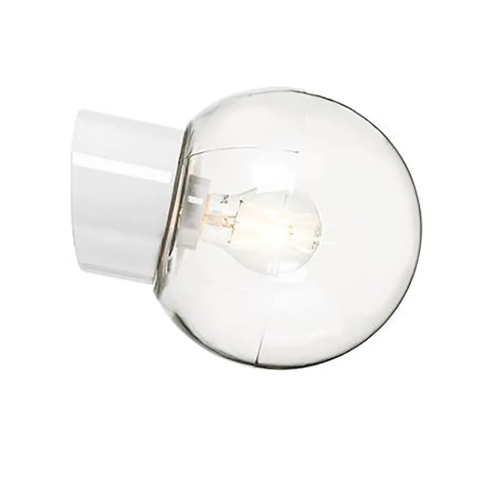 Vägglampa Ifö Electric Classic Glob Klar Sned IP54