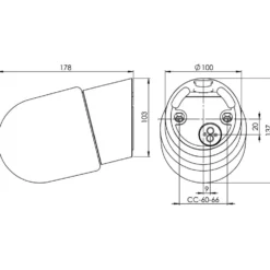 Vägglampa Ifö Electric Fridhem Sned IP54 LED