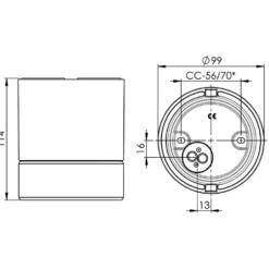 Vägg-/Taklampa Ifö Electric Light On 35W Bastu GU10