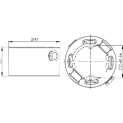Vägg-/Taklampa Ifö Electric Sockel 84,5 Rak IP54 LED Sidoinföring