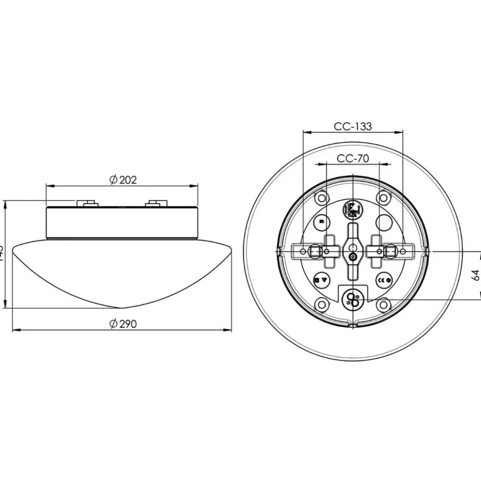 Vägg-/Taklampa Ifö Electric Solhem Vit IP44 Rak E27 Bastu