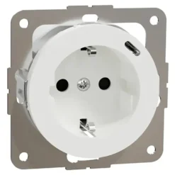 Vägguttag Elko One USB 1-vägs Jordat med Snabbanslutning