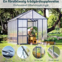 Växthus Canopia by Palram Glory 12,2 m² Mörkgrå