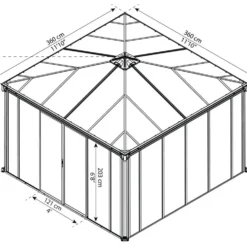 Växthus Canopia by Palram Ledro 3600