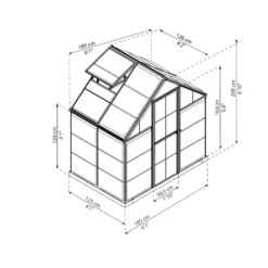 Växthus Canopia by Palram Mythos 2,3 m² Silver